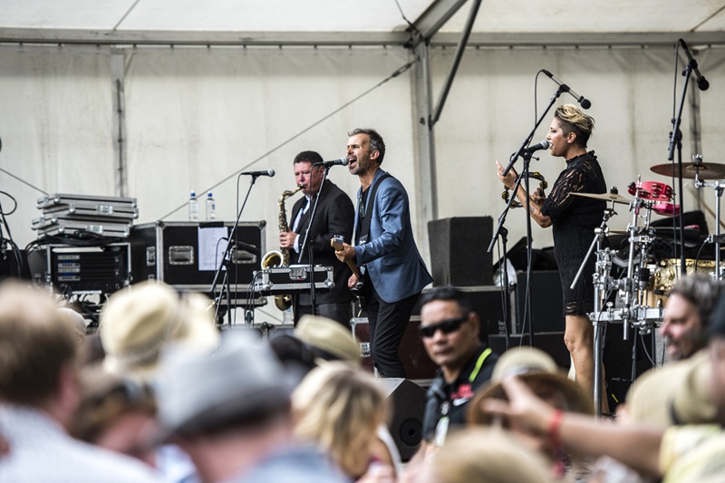 Band performing on stage