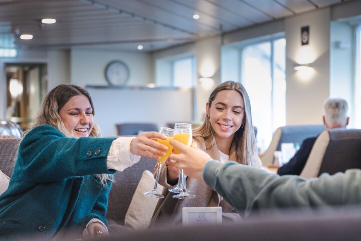 Celebration friends enjoy juice