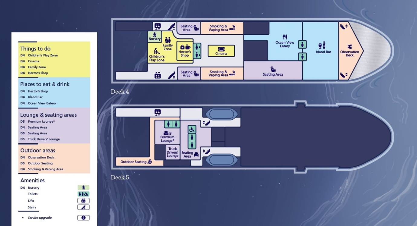 Aratere deck layout